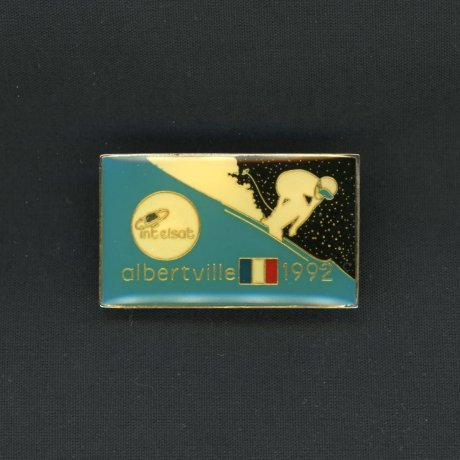 Intelsat pin: Albertville Winter Olympics, 1992