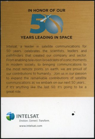 intelsat 50 years card